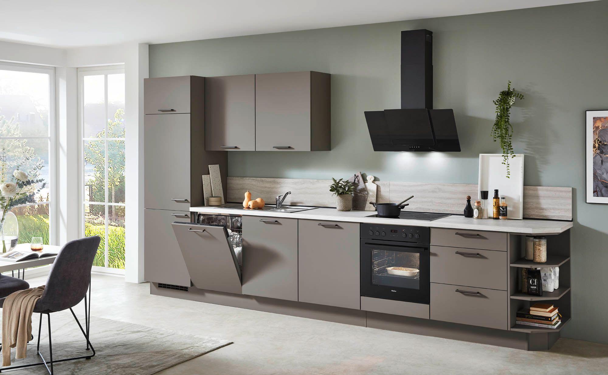 Küchenbloch in Taupengrau