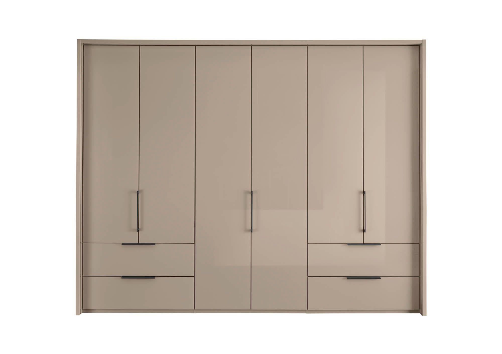 Falttürenschrank 6-türig mit je 2 Schubladen links und rechts