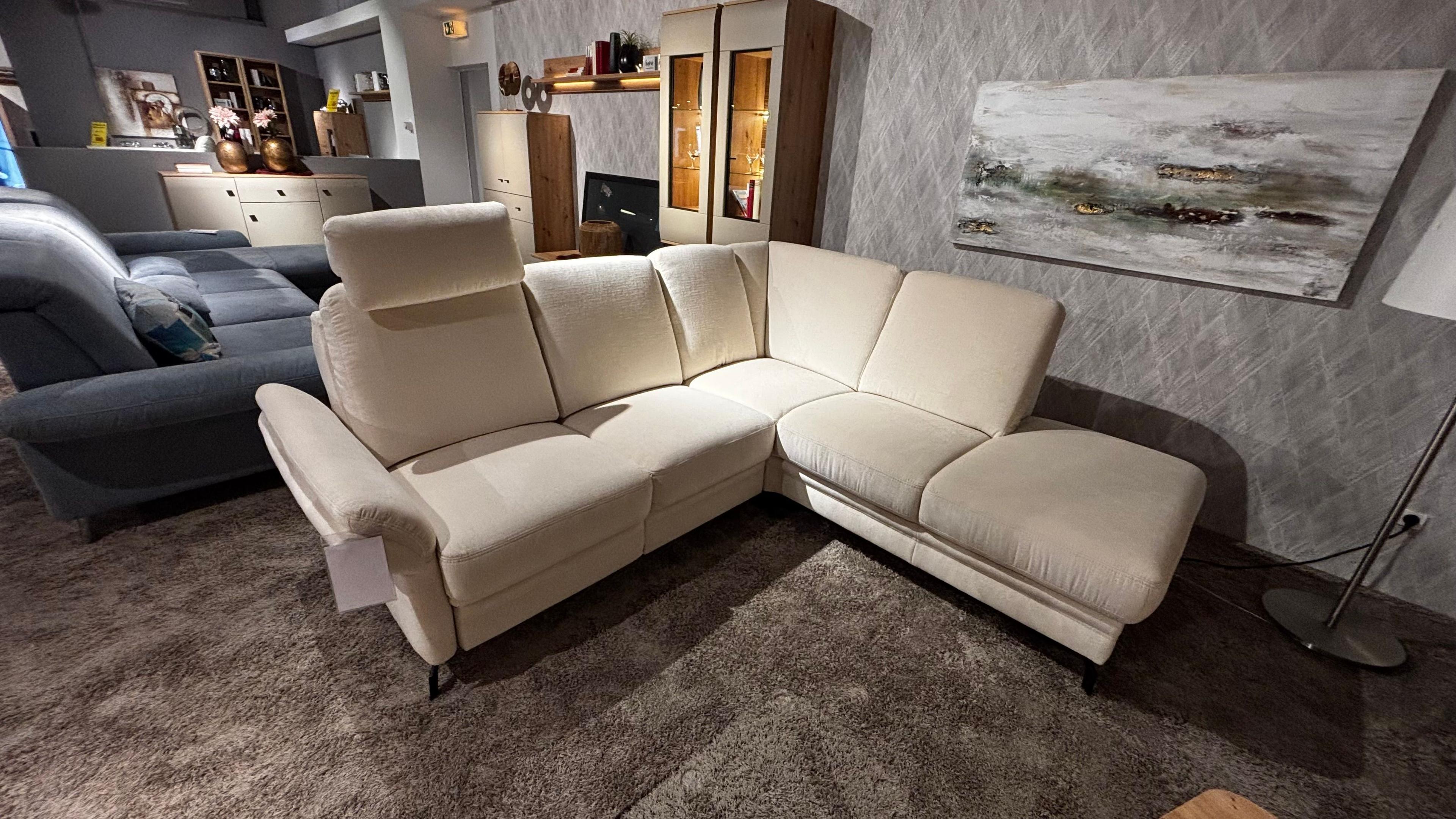 Wohnlandschaft, Bezug Stoff Domaso 8 creme