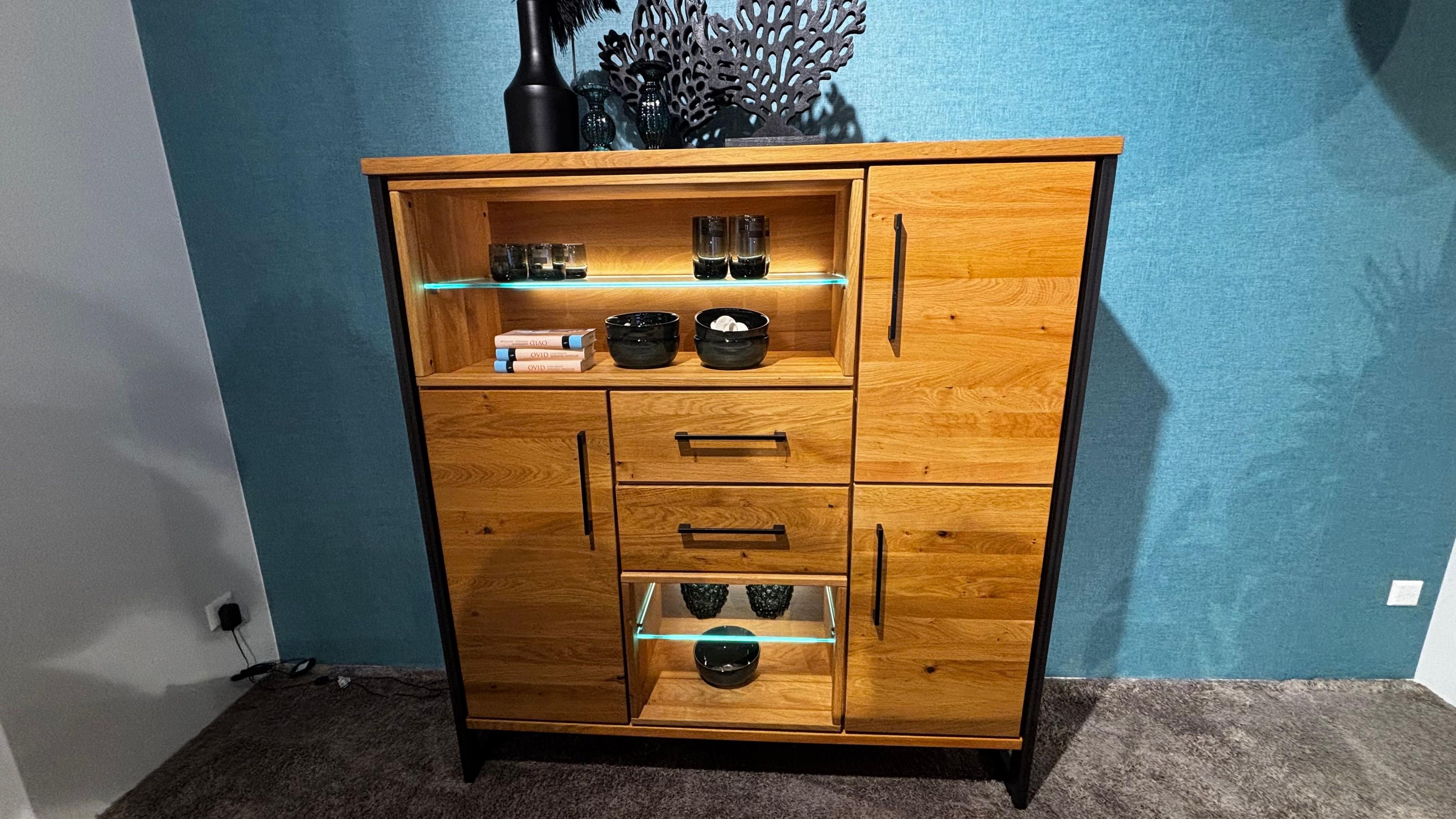 Highboard Charakter Eiche massiv
