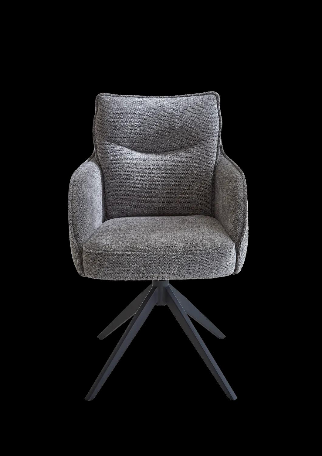 Armlehnstuhl in Stoff grau