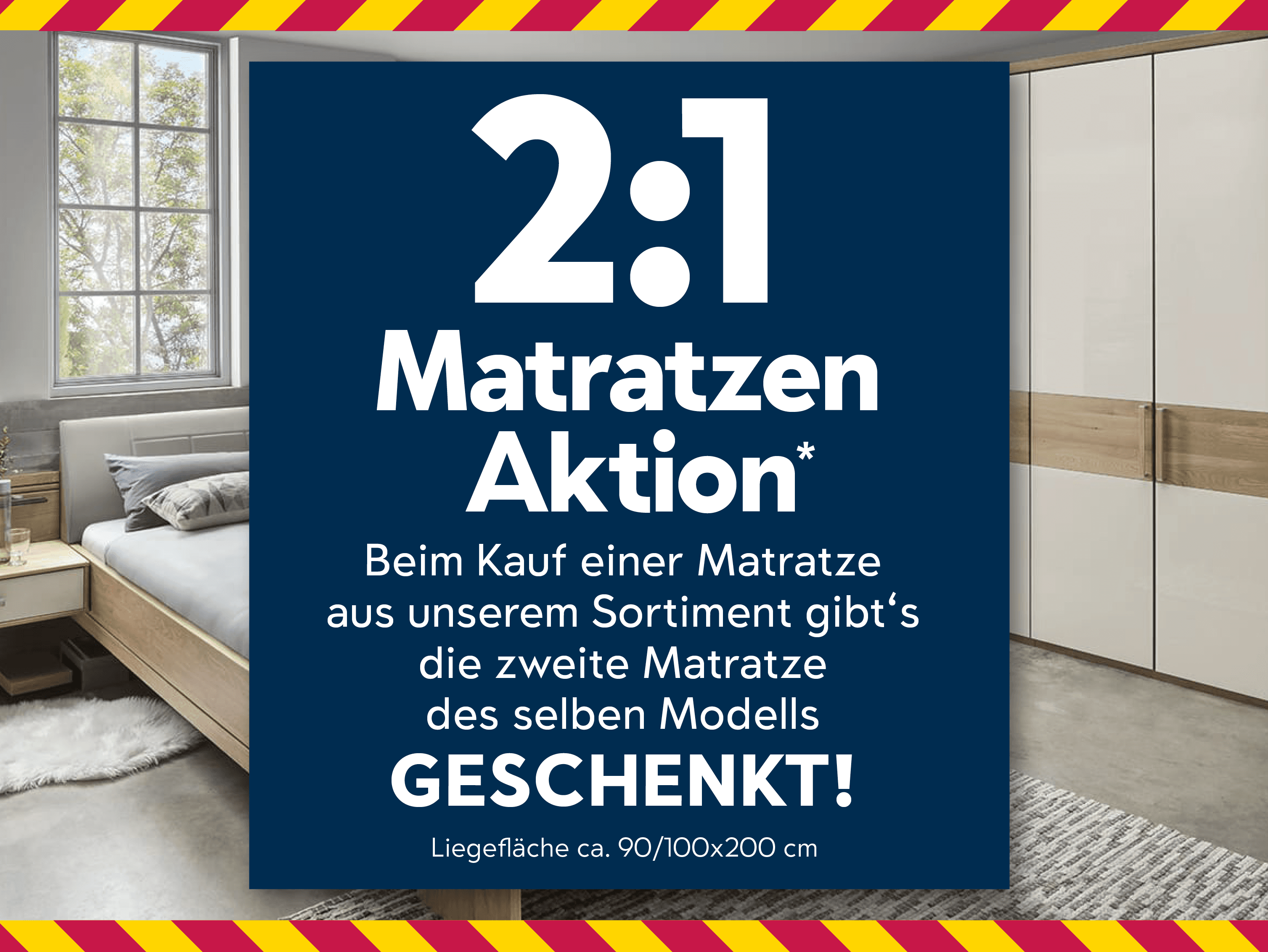 Mega Aktionswochen 2026 mit 2:1 Matratzen Aktion.