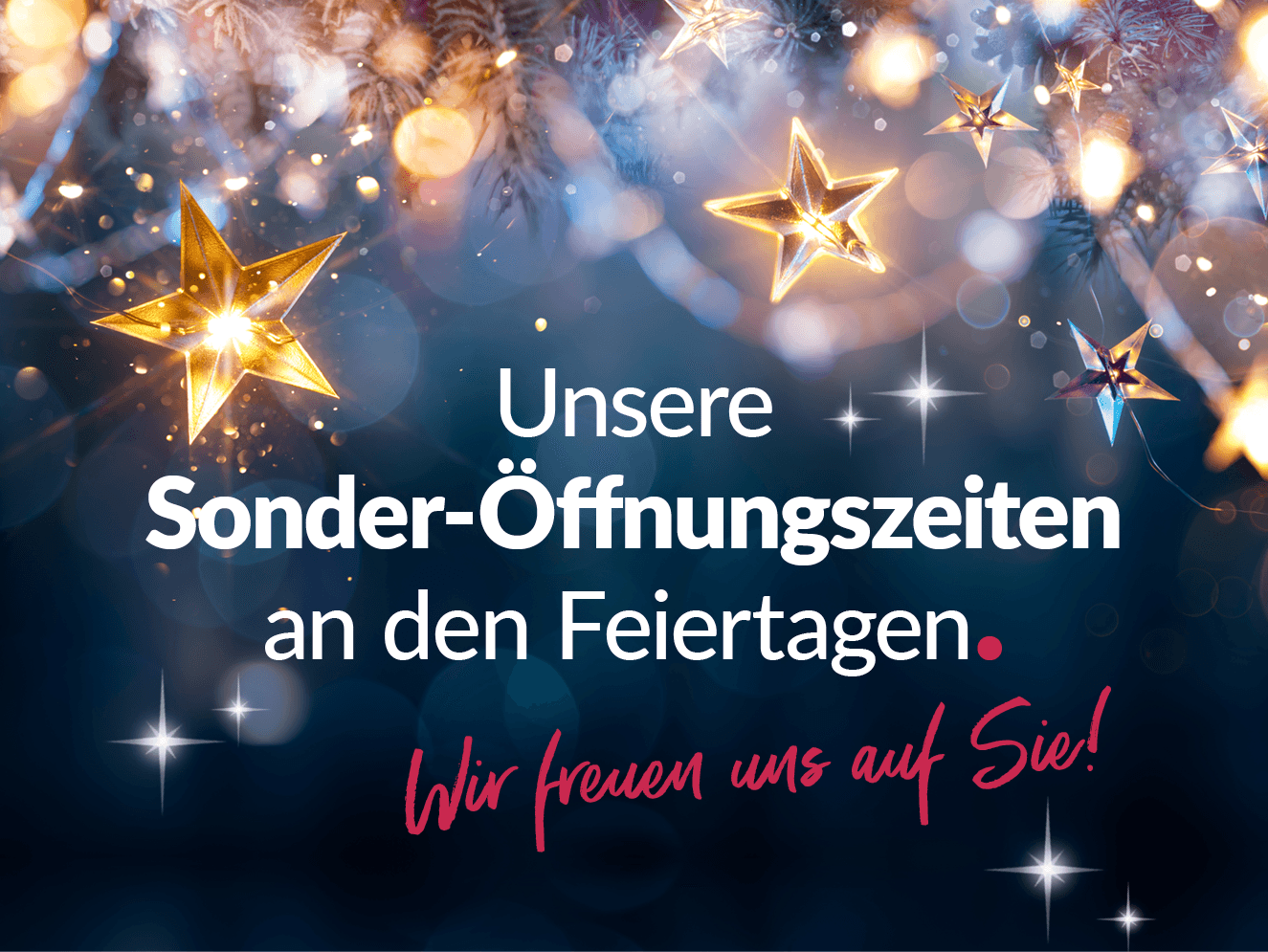 Besondere Öffnungszeiten zum Jahreswechsel